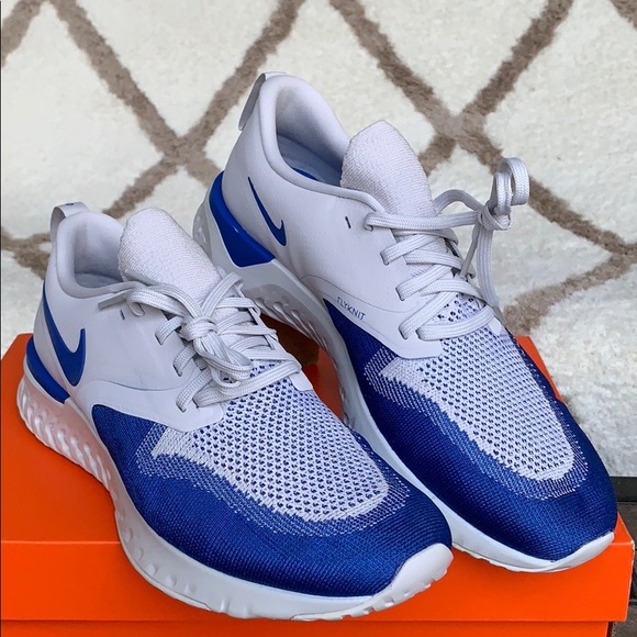 •NIKE ODYSSEY REACT 2 FLYKNIT VAST GREY/GAME ROYAL - Picture 14 of 16
